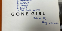 This uber Irish note in a second-hand copy of Gone Girl will give you a laugh