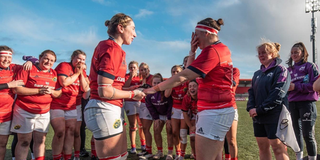 Two Munster players got engaged following their rugby match over the weekend