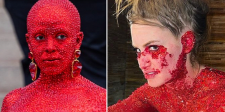 Influencer left in serious pain after recreating Doja Cat’s iconic fashion show look