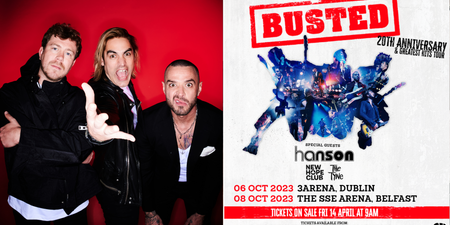 Busted finally announce two Irish concerts for their 20th anniversary tour