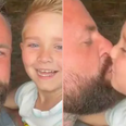 Dad hits back after vile trolls slam him for kissing his 5-year-old son on lips