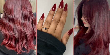 Dark Cherry Red: the hair and nail colour you’re going to want to get in on