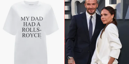 Victoria Beckham launches €130 t-shirt saying ‘My dad had a Rolls Royce’ after working class claims