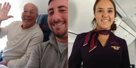 Dad books six flights to spend Christmas with flight attendant daughter during her shifts