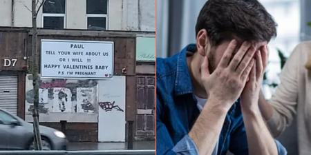 ‘Tell your wife about us or I will’ – Huge Valentine’s Day poster pops up in Dublin