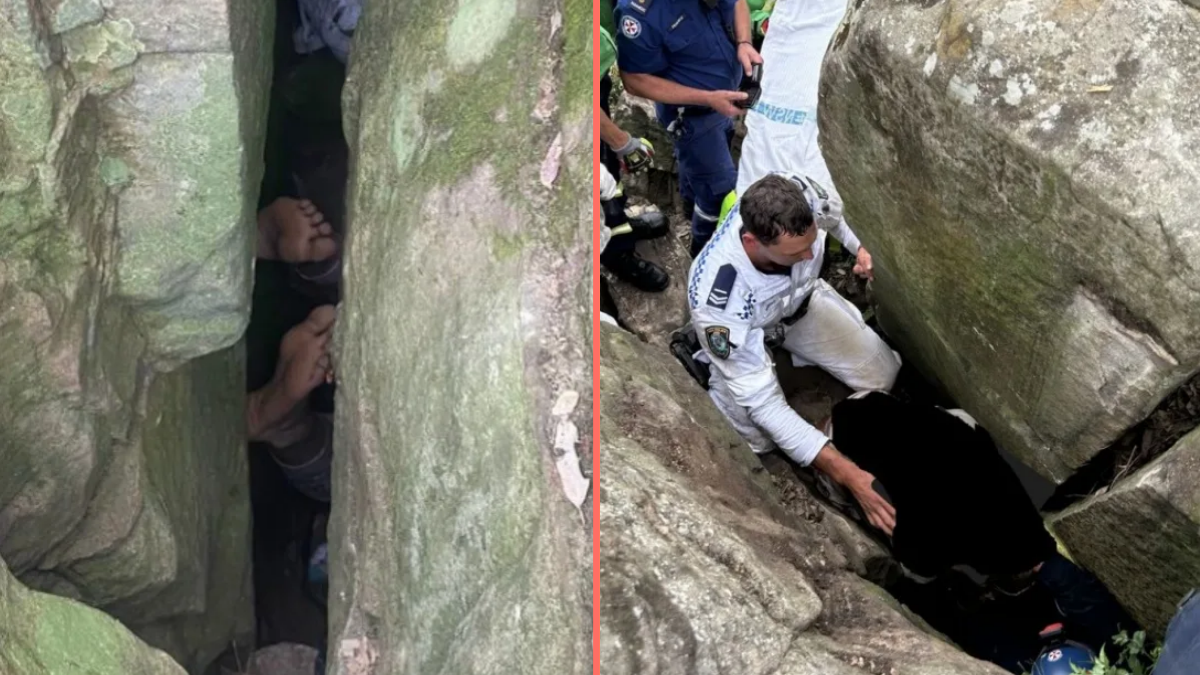 Woman Trapped Upside Down Between Boulders For Seven Hours After Trying ...