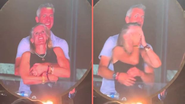 CEO Andy Byron's wife reacts after he was allegedly caught cheating at Coldplay concert
