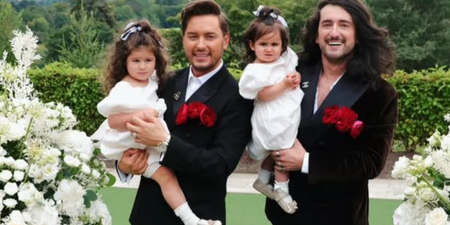 Brian Dowling and Arthur Gourounlian renew their wedding vows on their 10-year anniversary